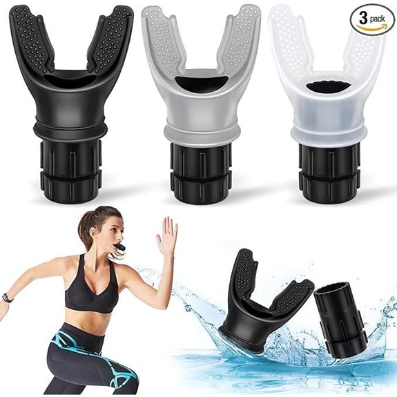 3-Pack Portable Breathing Trainer with Adjustable Resistance