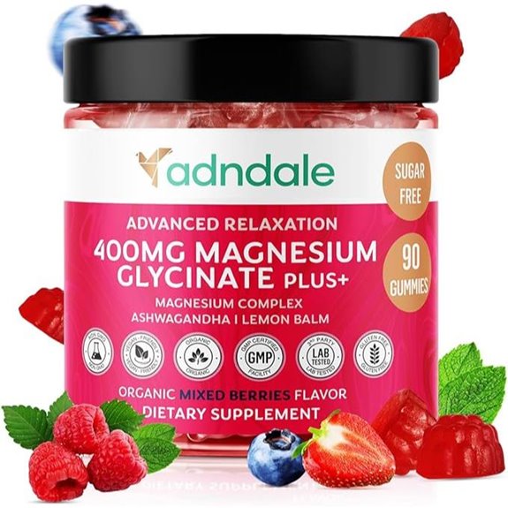 Adndale 90 CT Magnesium Glycinate Gummies with Ashwagandha