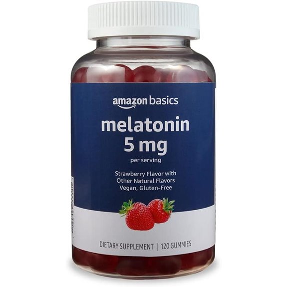 Amazon Basics Melatonin Sleep Gummies Strawberry Flavor