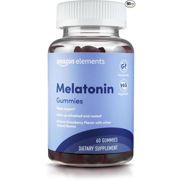 Amazon Elements Melatonin Gummies Strawberry Sleep Support