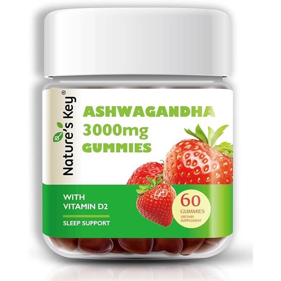 Ashwagandha Gummies 3000mg with Vitamin D2 Strawberry