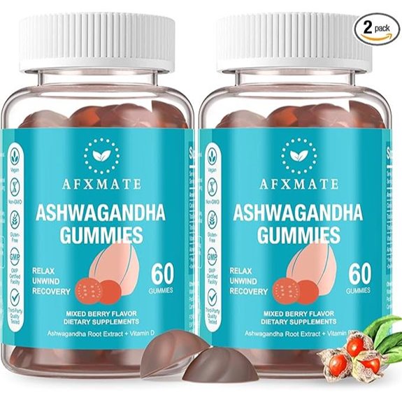 AFXMATE Ashwagandha & Vitamin D Gummies (120)