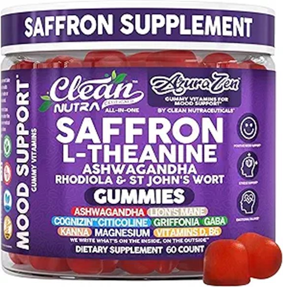 AuraZen Mood Support Gummies with Adaptogens and Vitamin D
