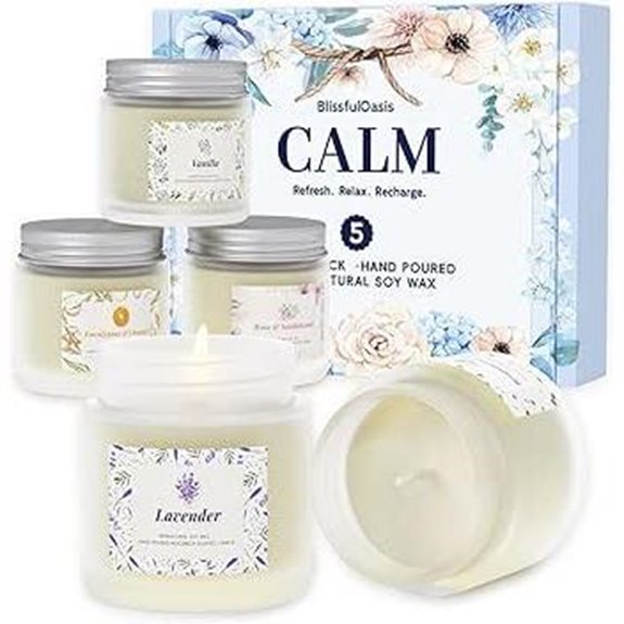 BlissfulOasis Scented Candles 5 Pack Set