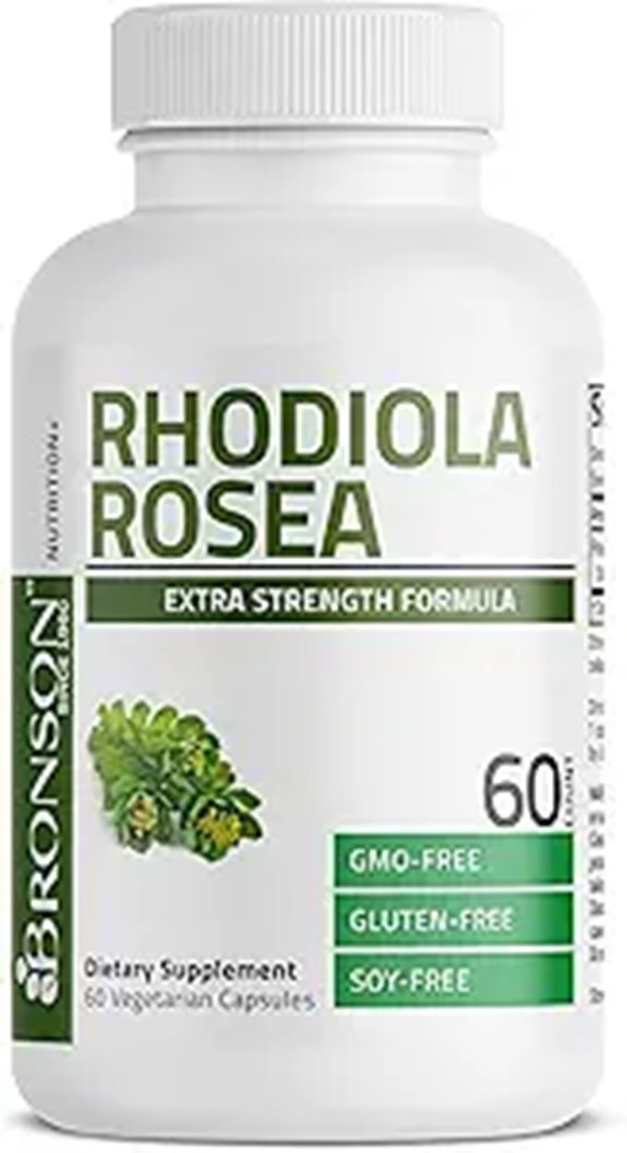 Bronson Rhodiola Rosea Capsules for Stress Support