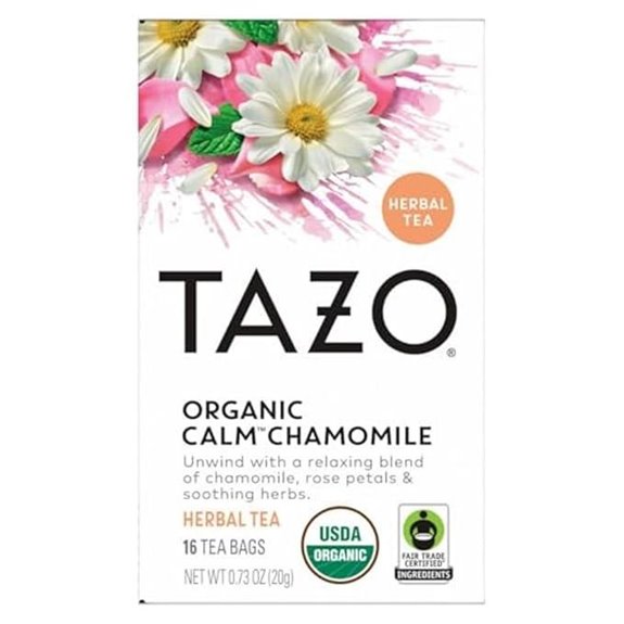 TAZO Calm Chamomile Herbal Tea Bags Caffeine Free Blend 16 Total Tea Bags