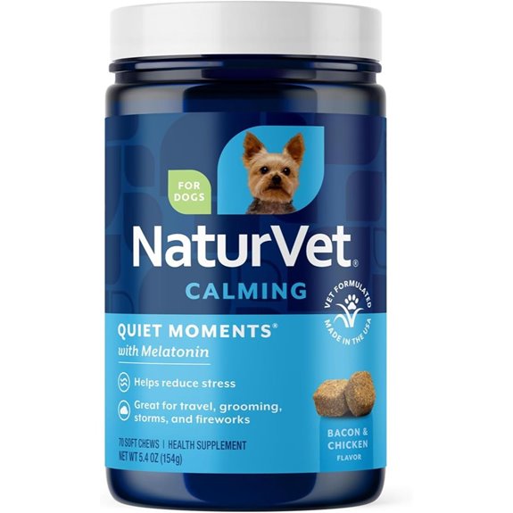 NaturVet Quiet Moments Calming Dog Chews with Melatonin