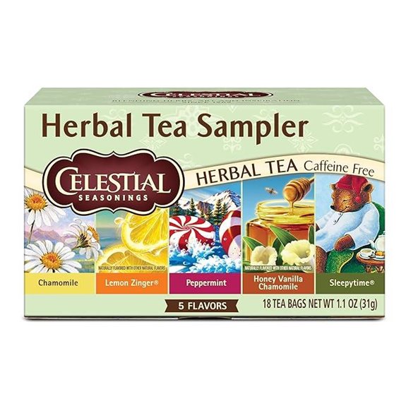 Celestial Seasonings Herbal Tea Sampler 18 Bags