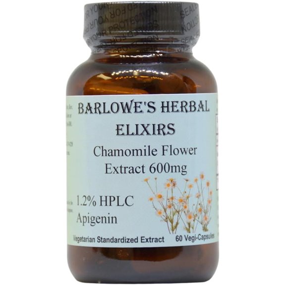 Chamomile Flower Extract Supplement 600mg 60 Veg Caps
