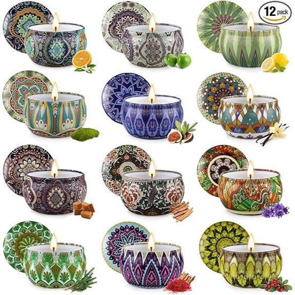 Christmas Scented Candles Gift Set (12 Pack)