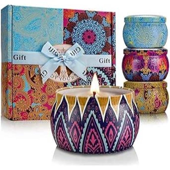 Christmas Candle Gift Set: 4 Scented Soy Candles