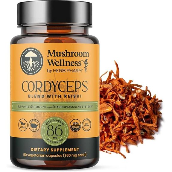 Cordyceps & Reishi Mushroom Capsules for Immunity