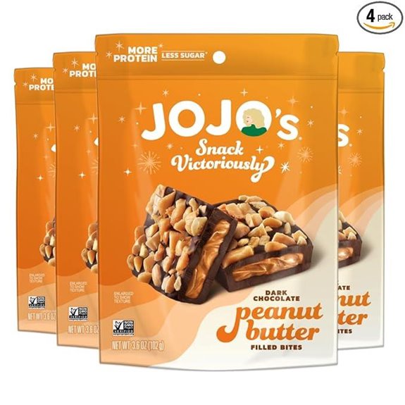 JOJO’s Dark Chocolate Peanut Butter Filled Snacks