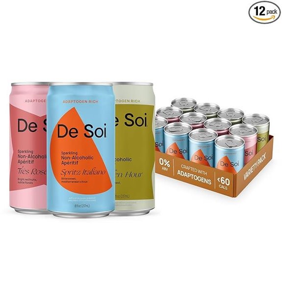 De Soi Mocktails Adaptogen Sparkling Drinks (12-pack)