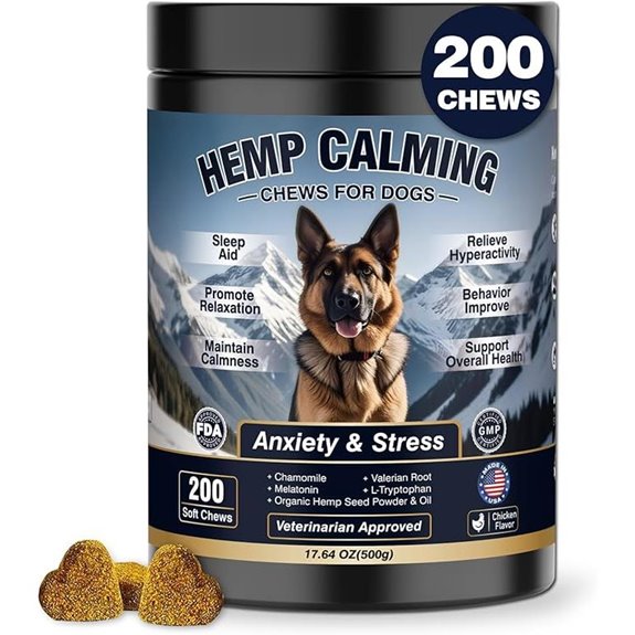 Dog Calming Chews 200ct with Melatonin for All Sizes