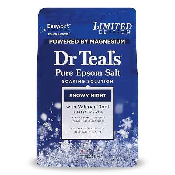 Dr Teal's Epsom Salt Magnesium Soak Snowy Night 3 lbs