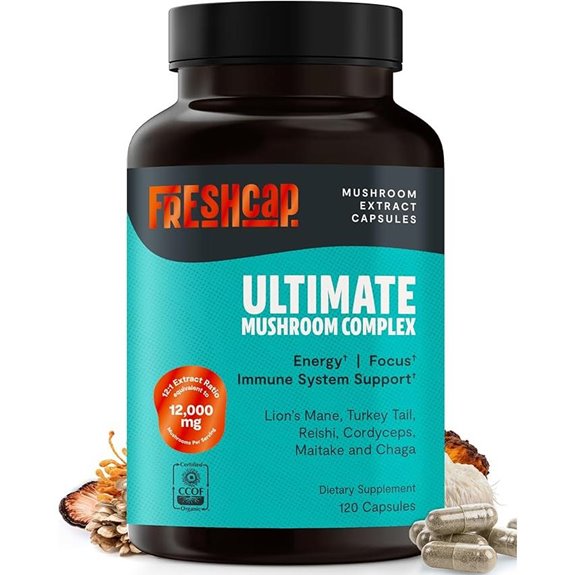 FreshCap Mushrooms Ultimate Mushroom Supplement (120 Capsules)