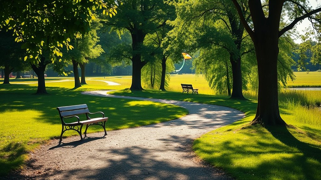 green spaces calm gradual mood shifts