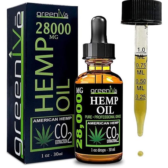 GreenIVe Hemp Drops 28,000mg Hemp Oil Drops