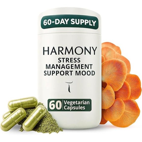 Harmony Nootropic Mushroom Blend for Mood & Calm (60 Vegan Capsules)