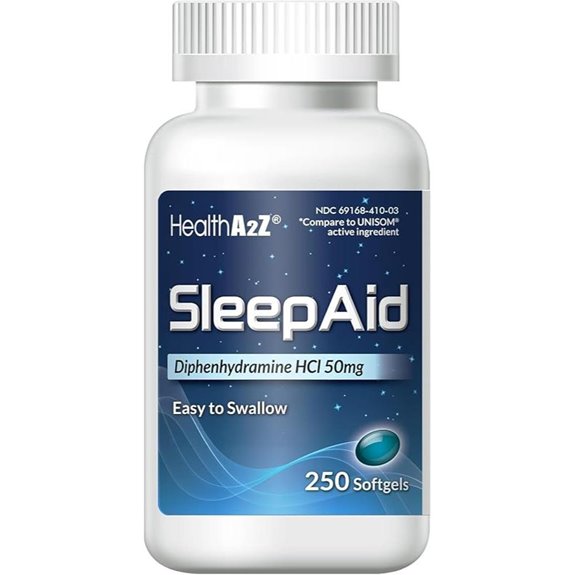 HealthA2Z Sleep Aid Diphenhydramine Softgels 50mg (250)