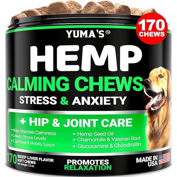 Hemp Calming Chews for Dogs – 170 Treats