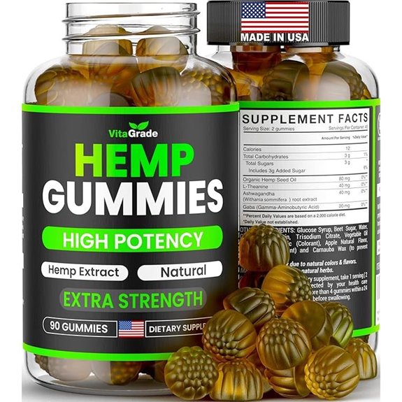 Hemp Gummies: Extra Strength for Relaxation (90 Ct)