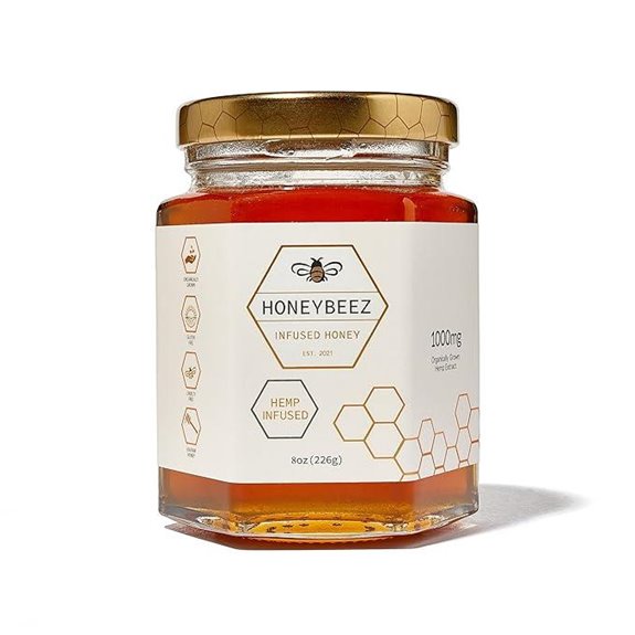 HoneyBeez Hemp-Infused Raw Honey (32mg/serving) 8oz