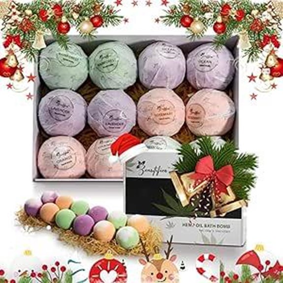 Hemp Oil Bath Bombs Gift Set (6 Scents)