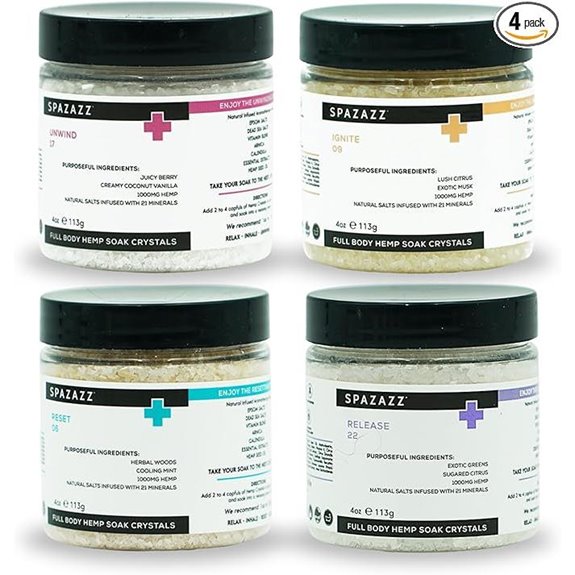 Spazazz Hemp Spa Aromatherapy Hot Tub 4-Pack