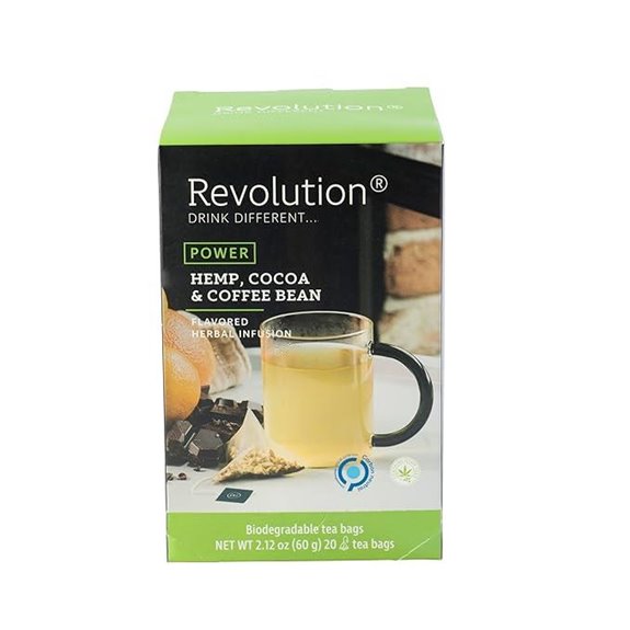 POWER Hemp Tea: Cocoa & Coffee Bean Blend