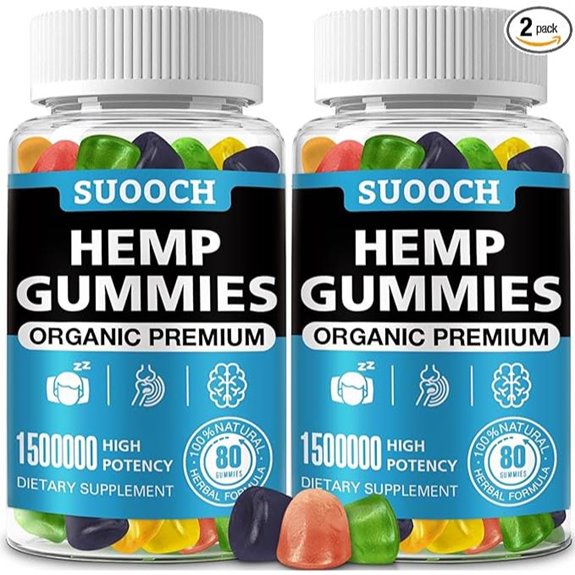 Natural Hemp Gummies: High Potency Pain & Sleep Support (2-Pack)