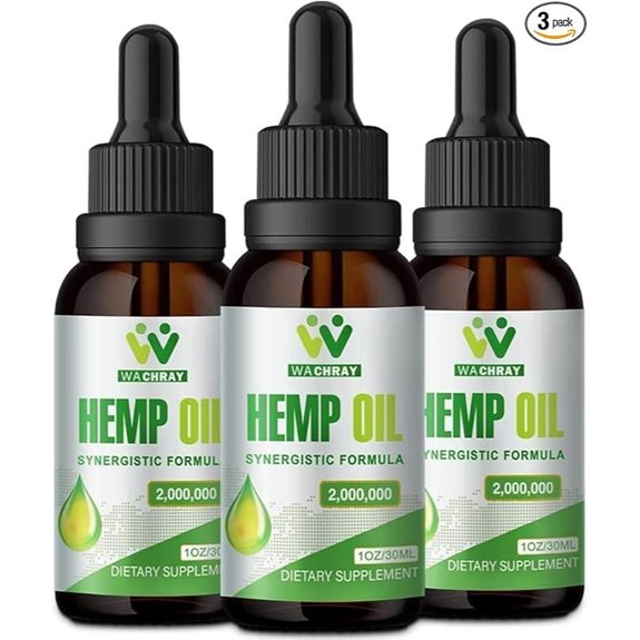 High Potency Hemp Oil Drops (3 Pack) for Focus and Calm