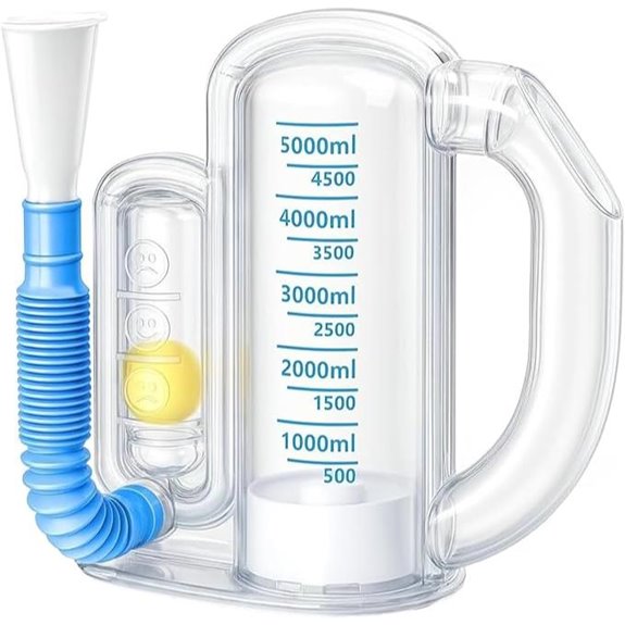 Incentive Spirometer with Flow Indicator (7x7x3.1 in)