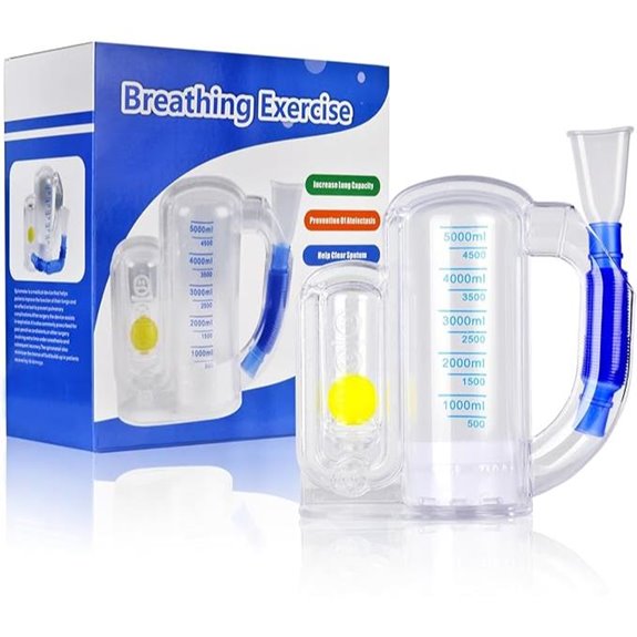 Incentive Spirometer Lung Trainer with Ball Flow Indicator