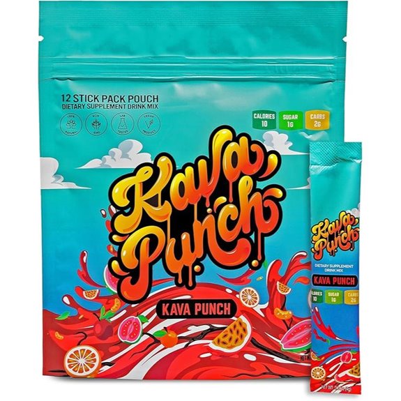 KAVA PUNCH Relaxation Drink Mix (12 Sticks)