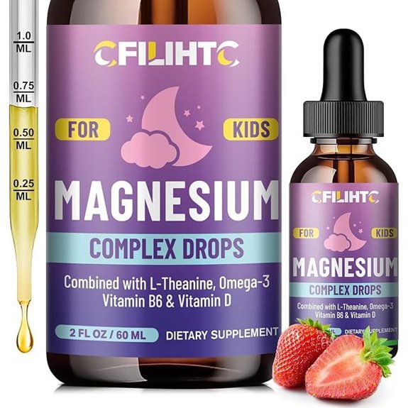 Kids Magnesium Liquid Drops with L-Theanine & D3 (2 fl oz)