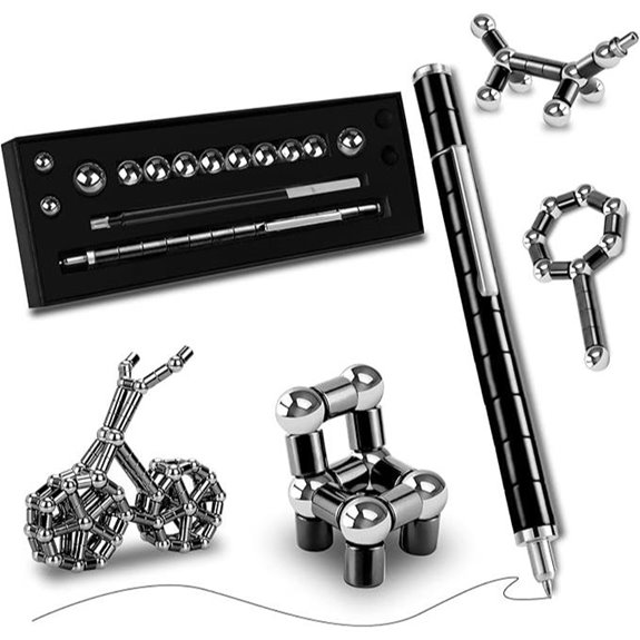 LARAH Black Fidget Pen: Stress Relief Toy