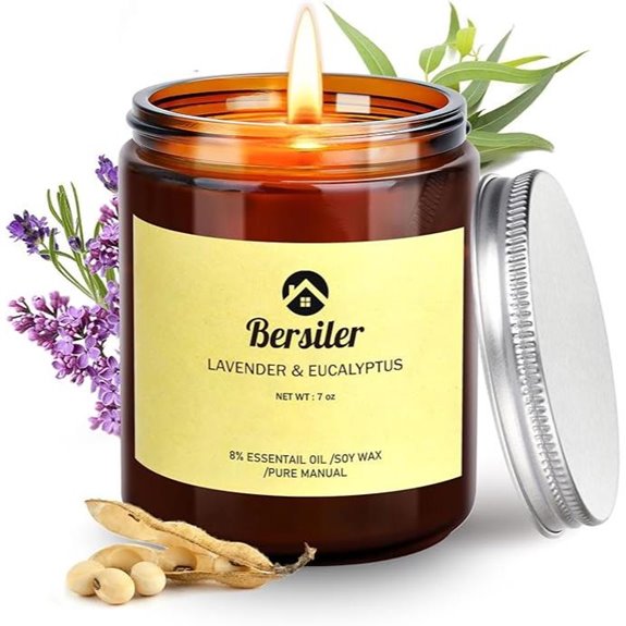 Lavender Eucalyptus Soy Candles for Relaxation & Gifts