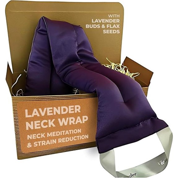 Lavender Microwavable Neck Heating Pad with Silk