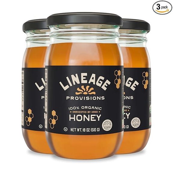 Lineage Provisions Organic Raw Unfiltered Honey (3-Pack)