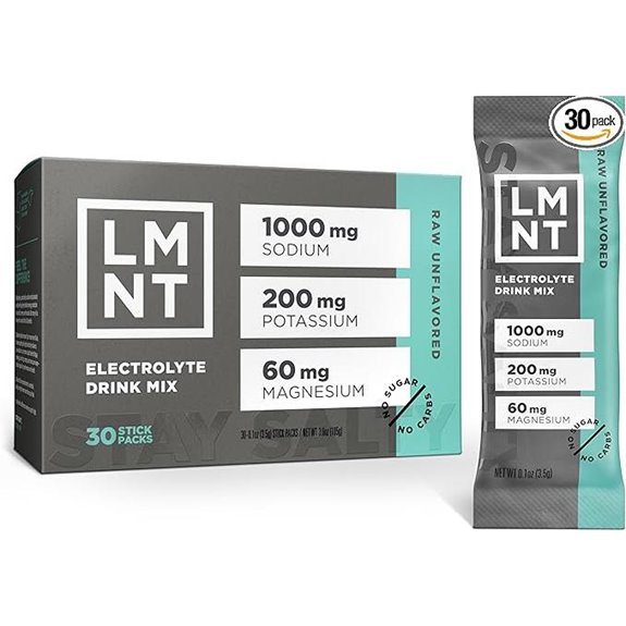 LMNT Zero Sugar Electrolytes - Raw Unflavored Salt | Drink Mix | 30-Count