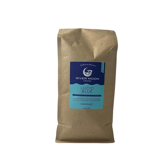 Lucid Blue Dark Roast Hemp Coffee with Oil