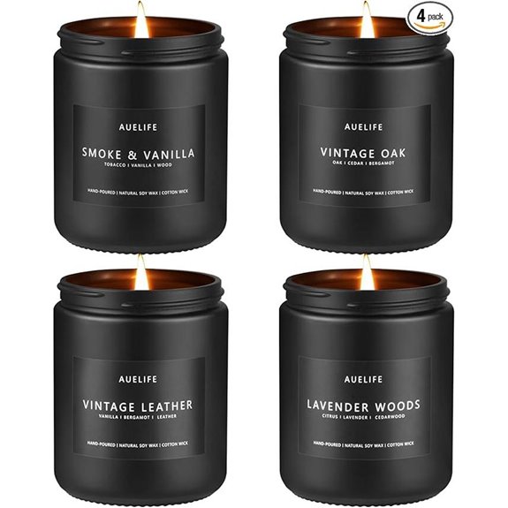 Manly Scented Candle Gift Set &ndash; 4 Pack