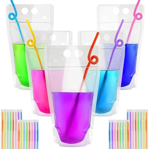 MAQIHAN 44 Drink Pouches with Straws
