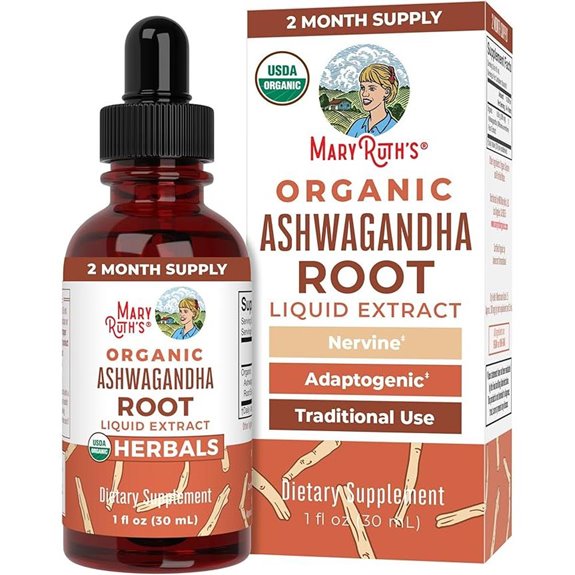 MaryRuth Organic Ashwagandha Liquid Drops for Stress Relief
