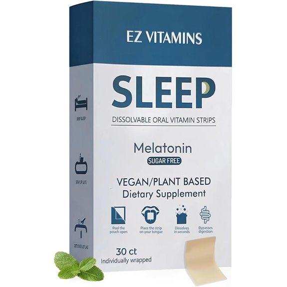 Melatonin Sleep Strips with Valerian L-Theanine Mint