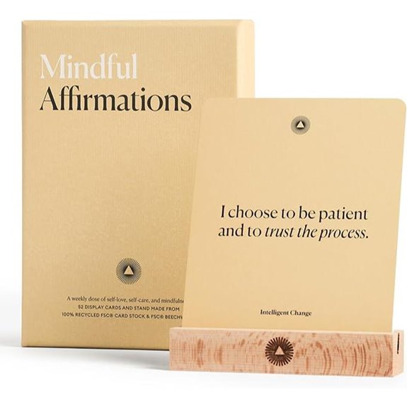Mindful Affirmations: 52 Cards with Display Stand for All