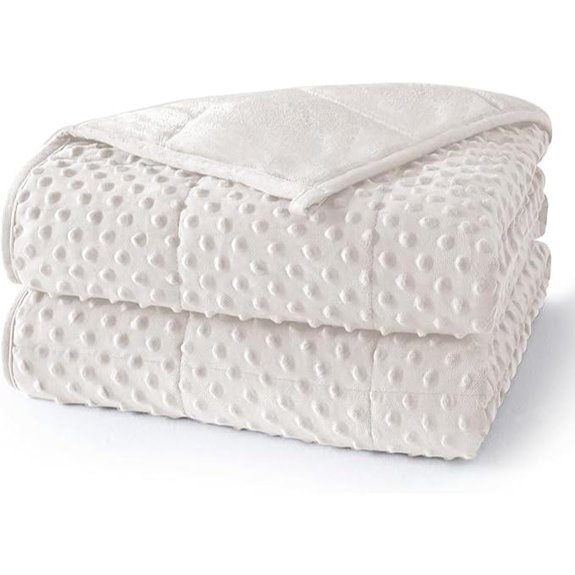 Minky Dot 15 lb Weighted Blanket (Queen)