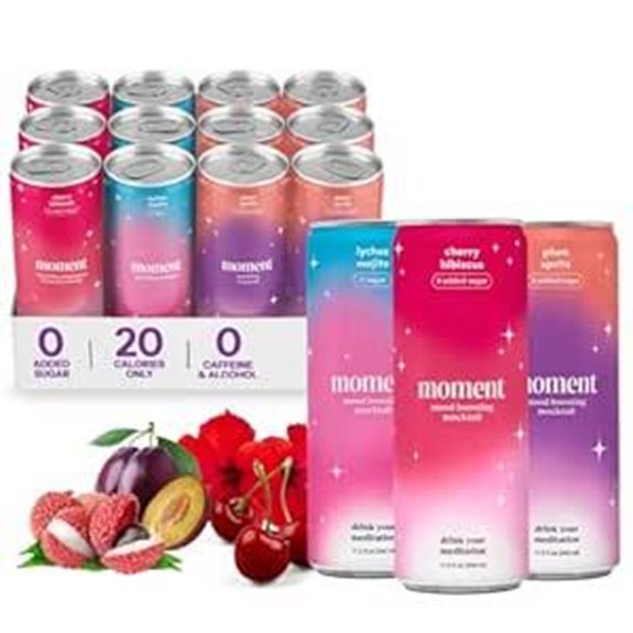 Moment Mocktails Sparkling Adaptogen Drink (12-pack)